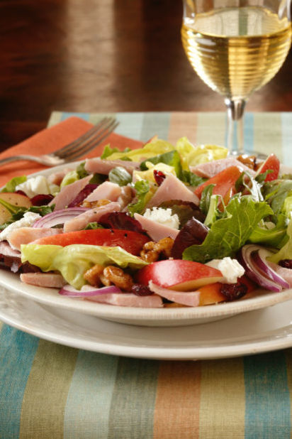 Autumn Apples, Ham and Goat Cheese Salad